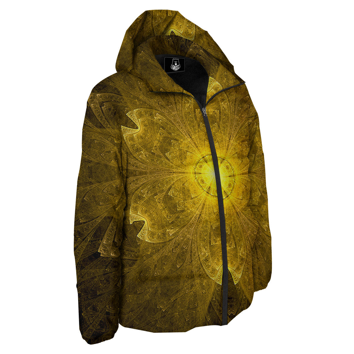 Kaleidoscope Golden Print Down Jacket-grizzshop