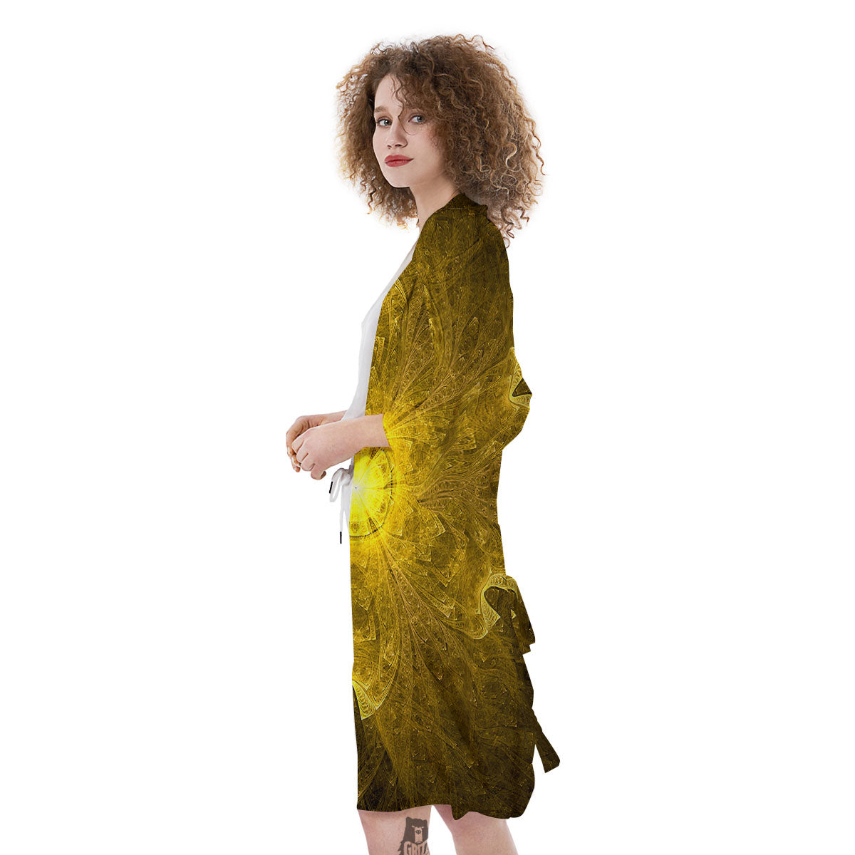 Kaleidoscope Golden Print Kimono-grizzshop