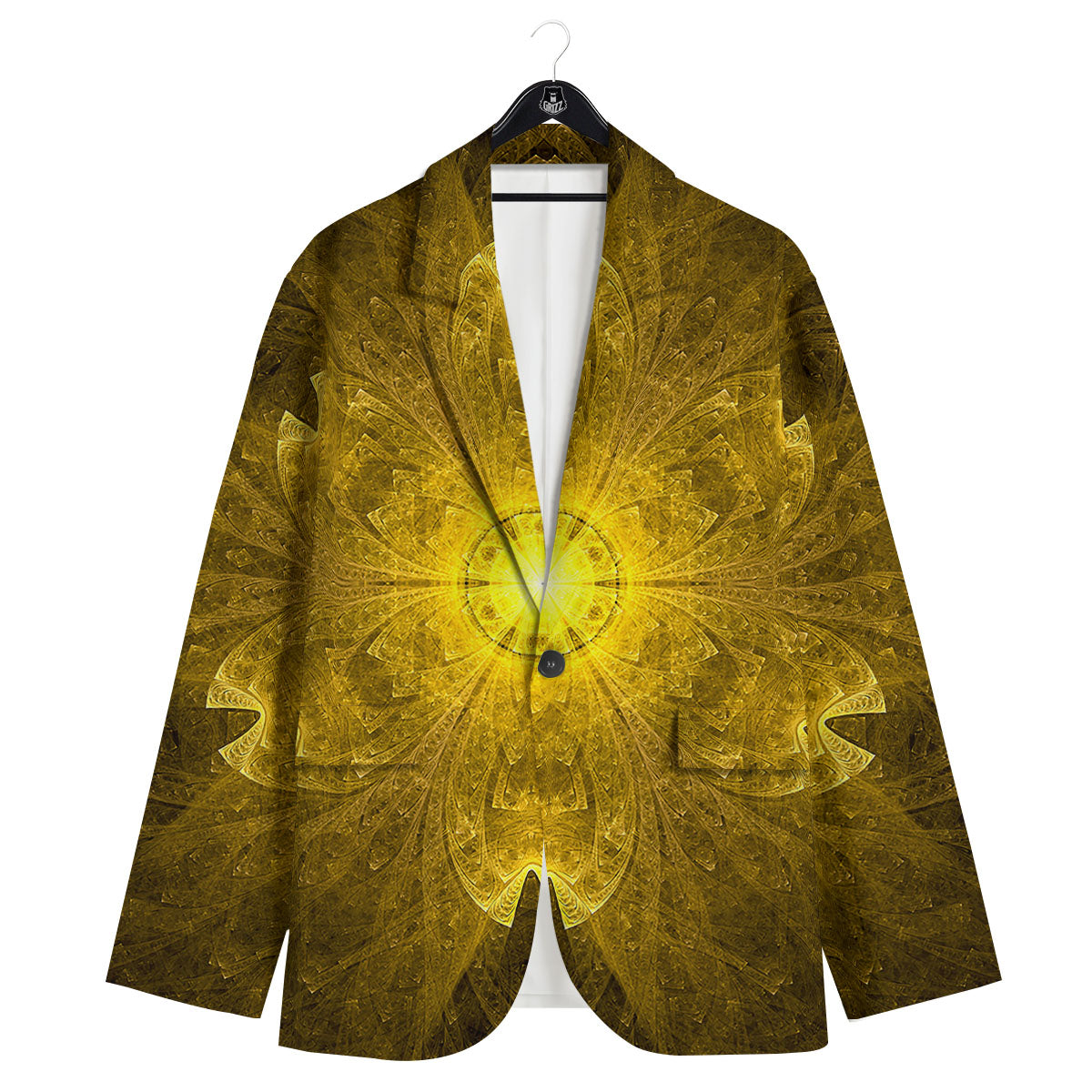 Kaleidoscope Golden Print Men's Sport Coat-grizzshop