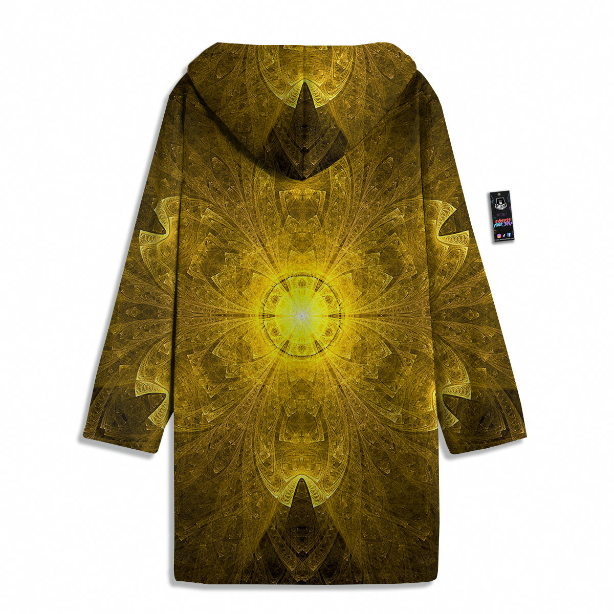 Kaleidoscope Golden Print Men's Windbreaker Jacket-grizzshop
