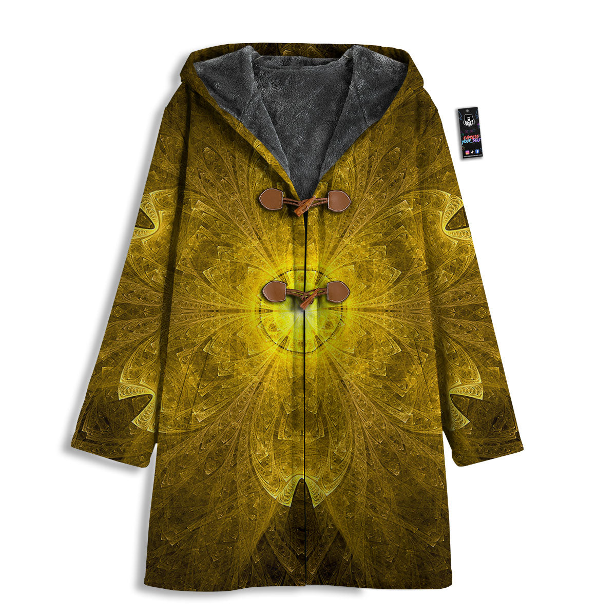 Kaleidoscope Golden Print Men's Windbreaker Jacket-grizzshop