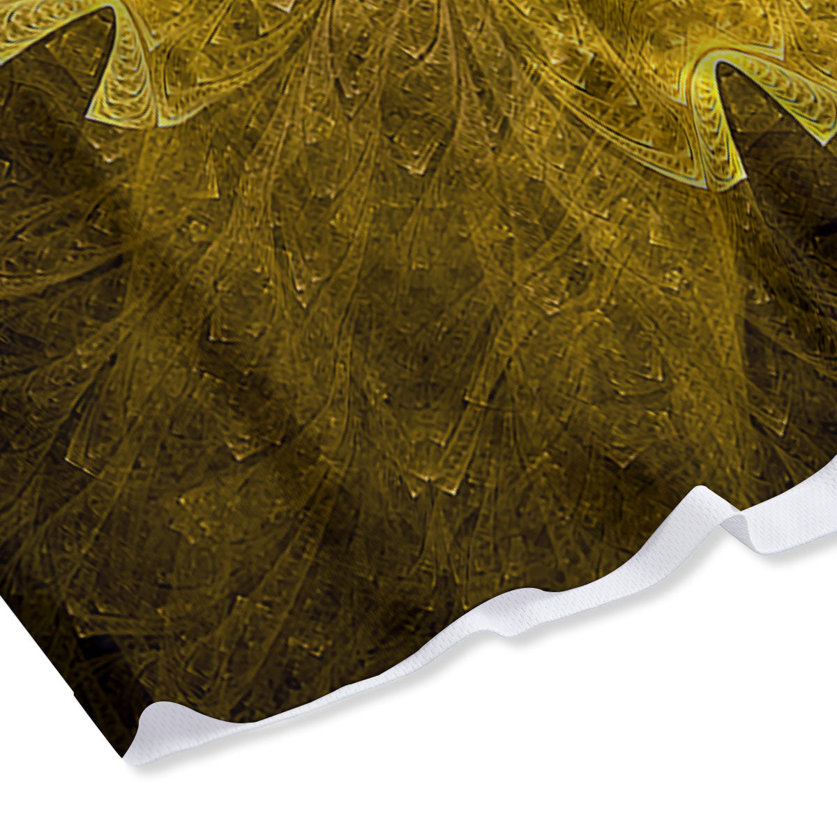 Kaleidoscope Golden Print Mesh Shorts