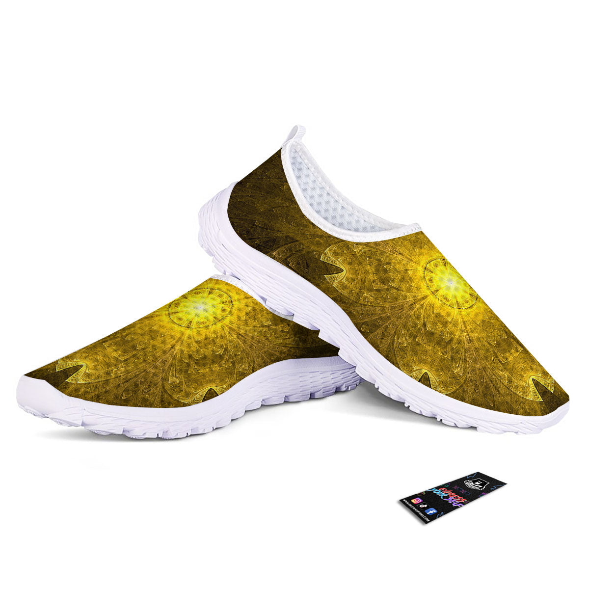 Kaleidoscope Golden Print Nurse Shoes-grizzshop