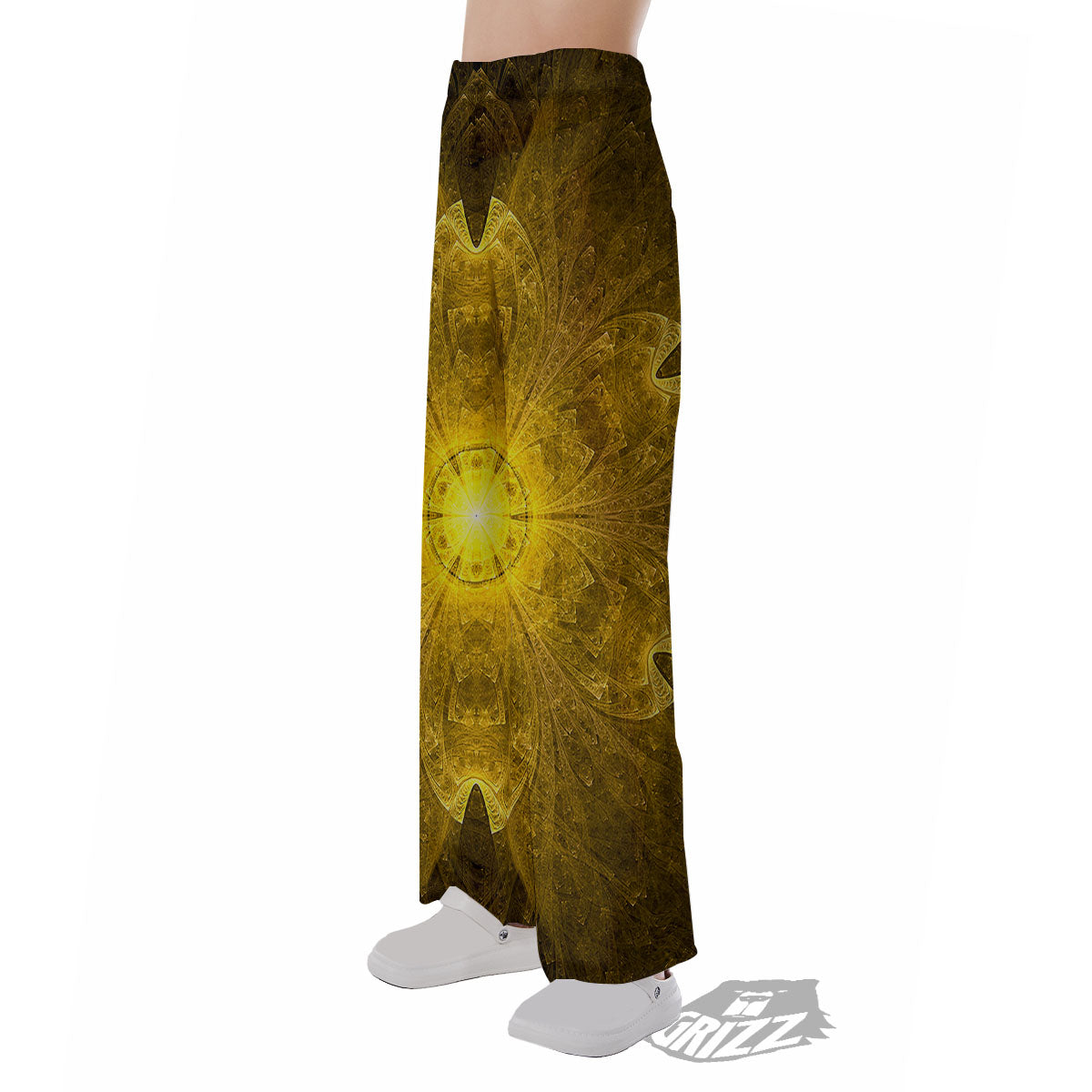 Kaleidoscope Golden Print Pajama Pants-grizzshop