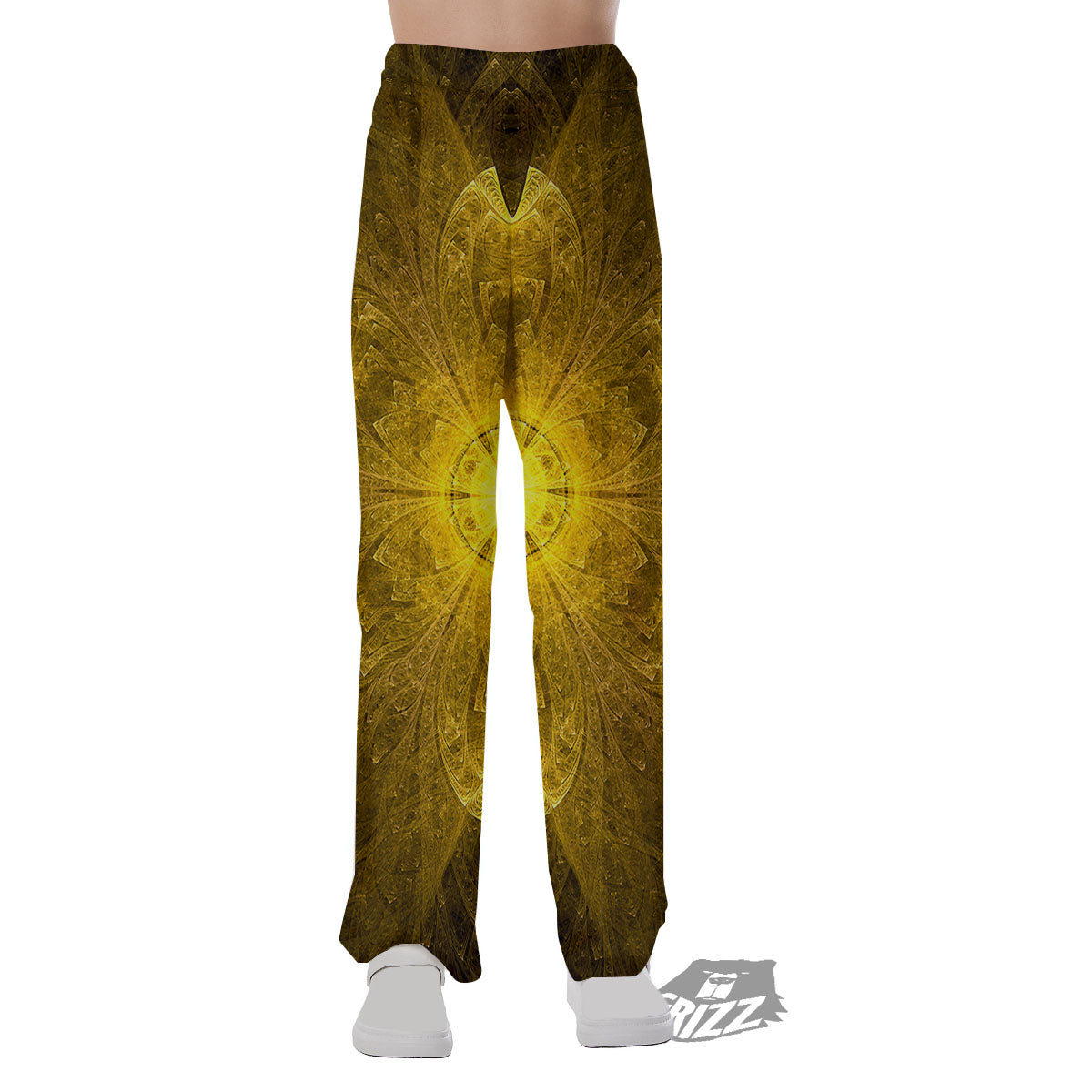 Kaleidoscope Golden Print Pajama Pants-grizzshop