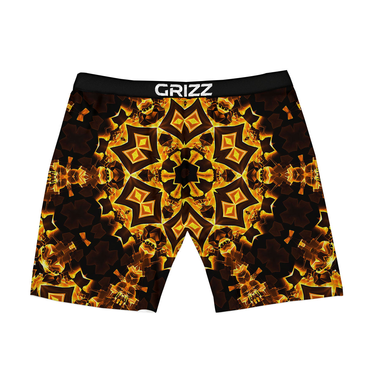 Kaleidoscope Lights Gold Print Boxer Briefs-grizzshop