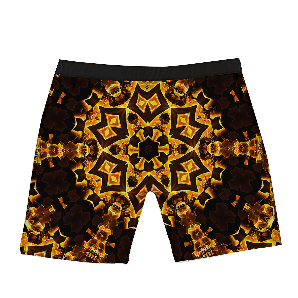 Kaleidoscope Lights Gold Print Boxer Briefs-grizzshop