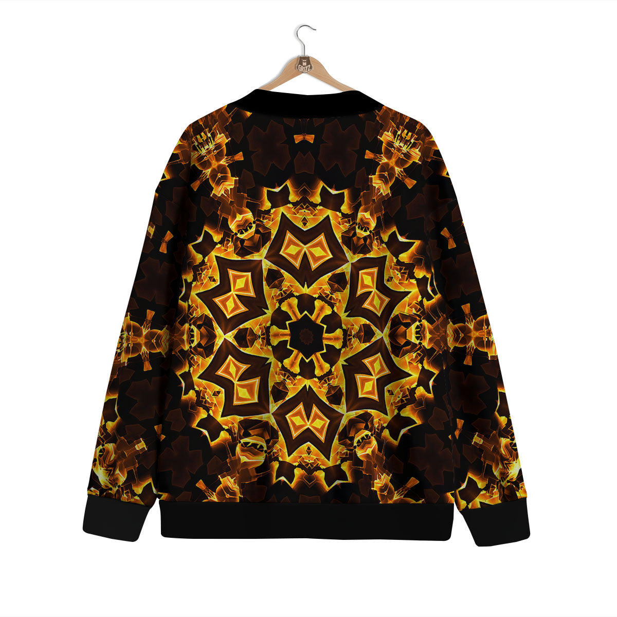 Kaleidoscope Lights Gold Print Cardigan-grizzshop