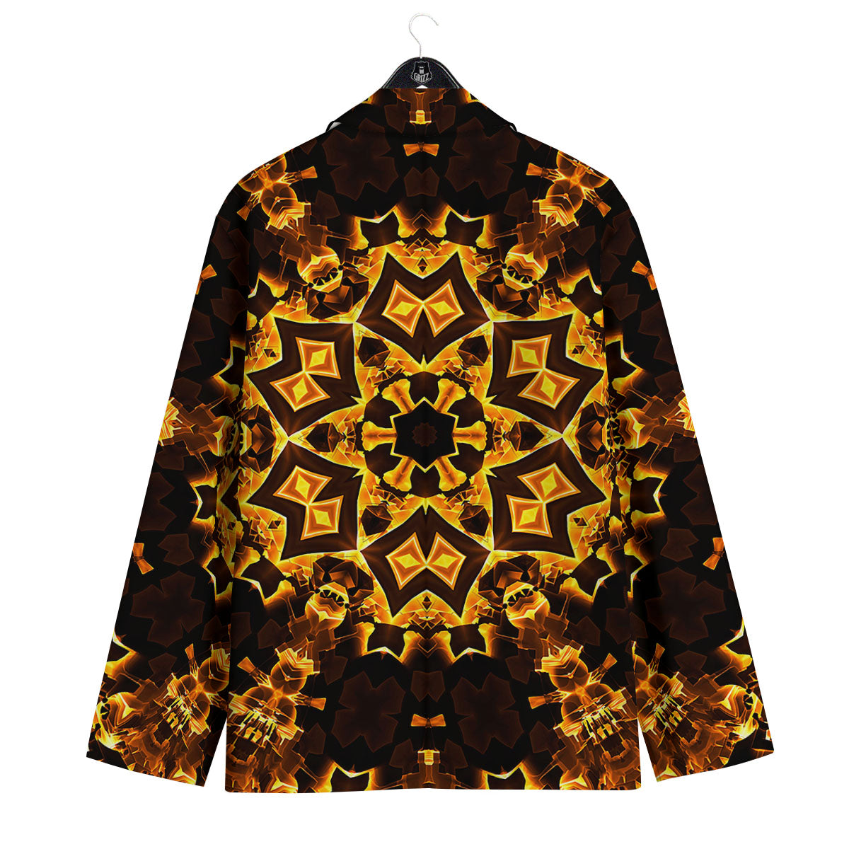 Kaleidoscope Lights Gold Print Men's Sport Coat-grizzshop