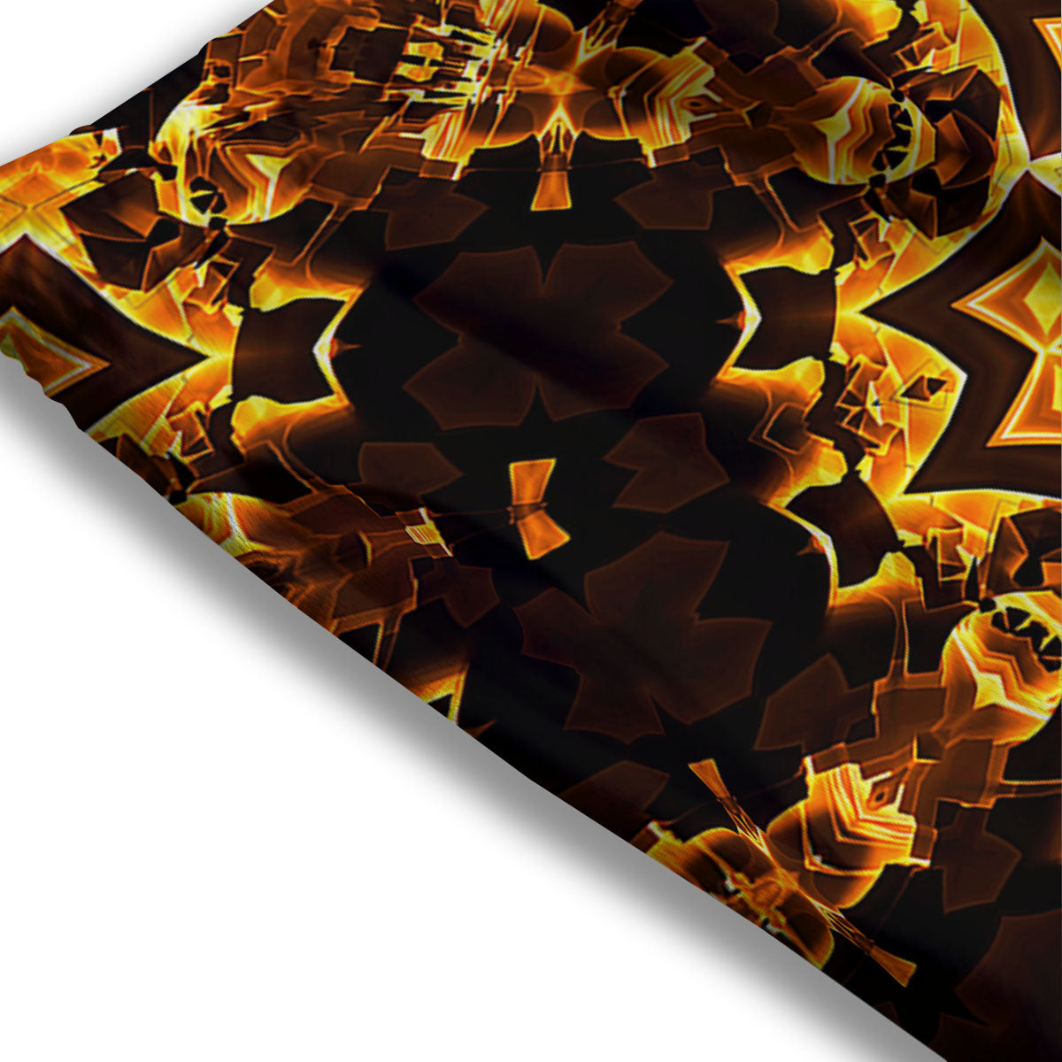Kaleidoscope Lights Gold Print Mesh Shorts