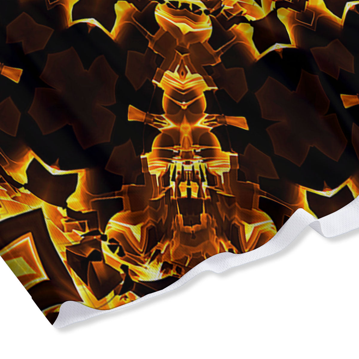 Kaleidoscope Lights Gold Print Mesh Shorts