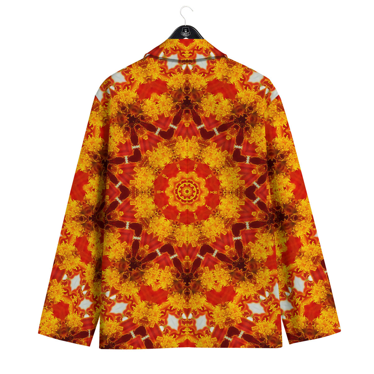 Kaleidoscope Orange Print Men's Sport Coat-grizzshop