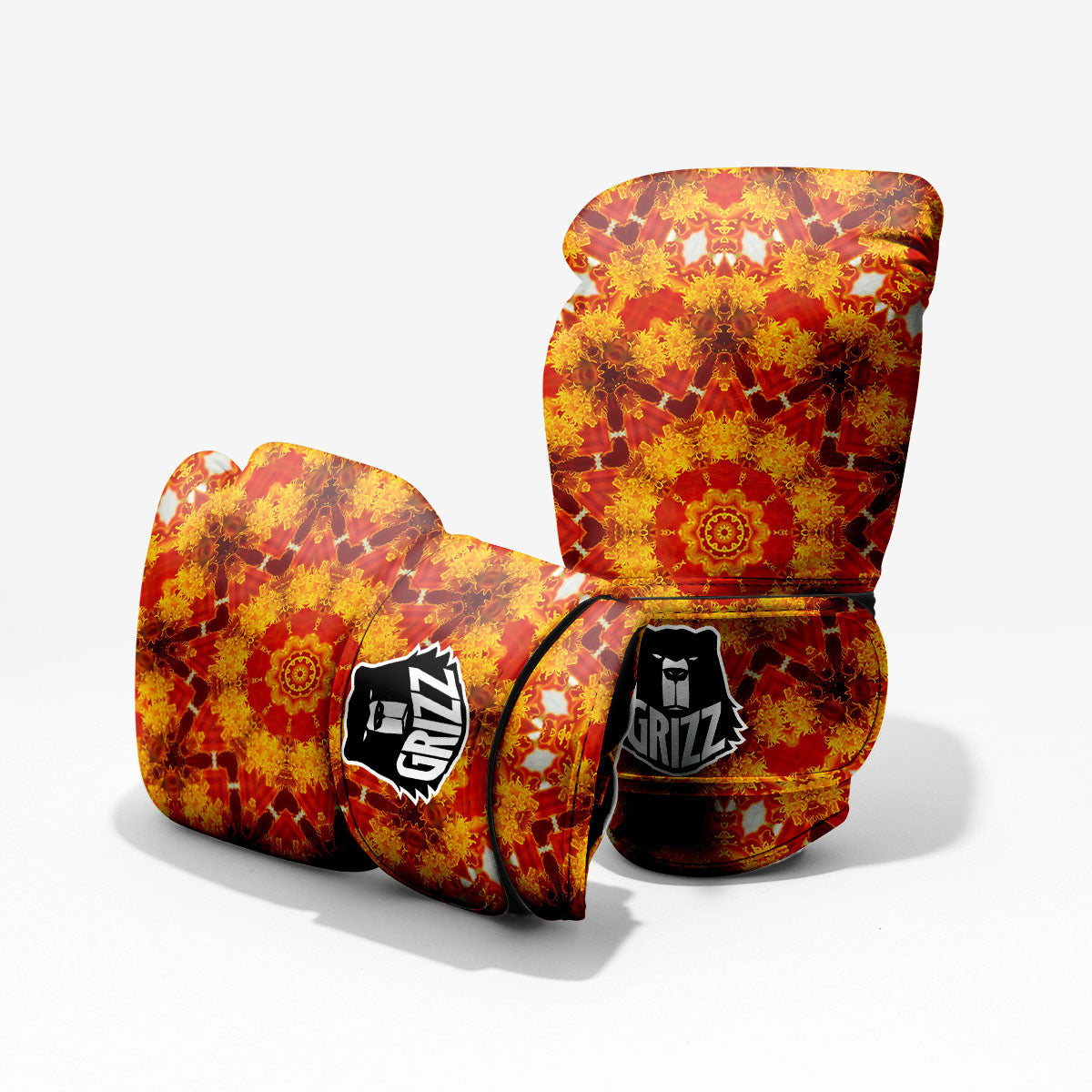 Kaleidoscope Orange Print Pro Boxing Glove