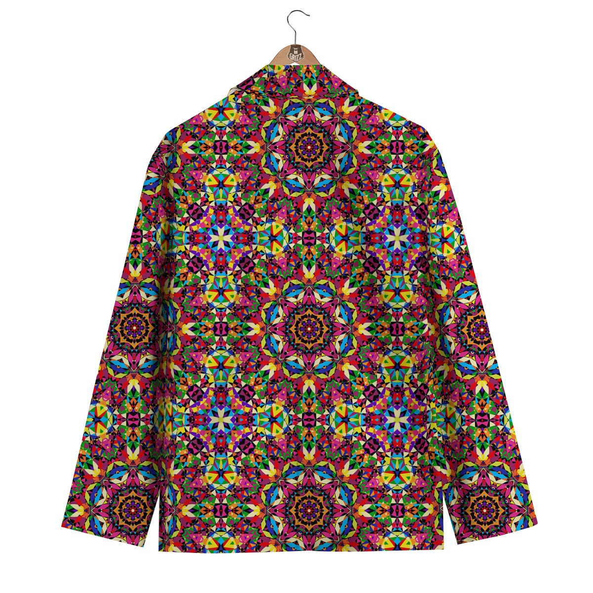 Kaleidoscope Pattern Print Men's Blazer-grizzshop