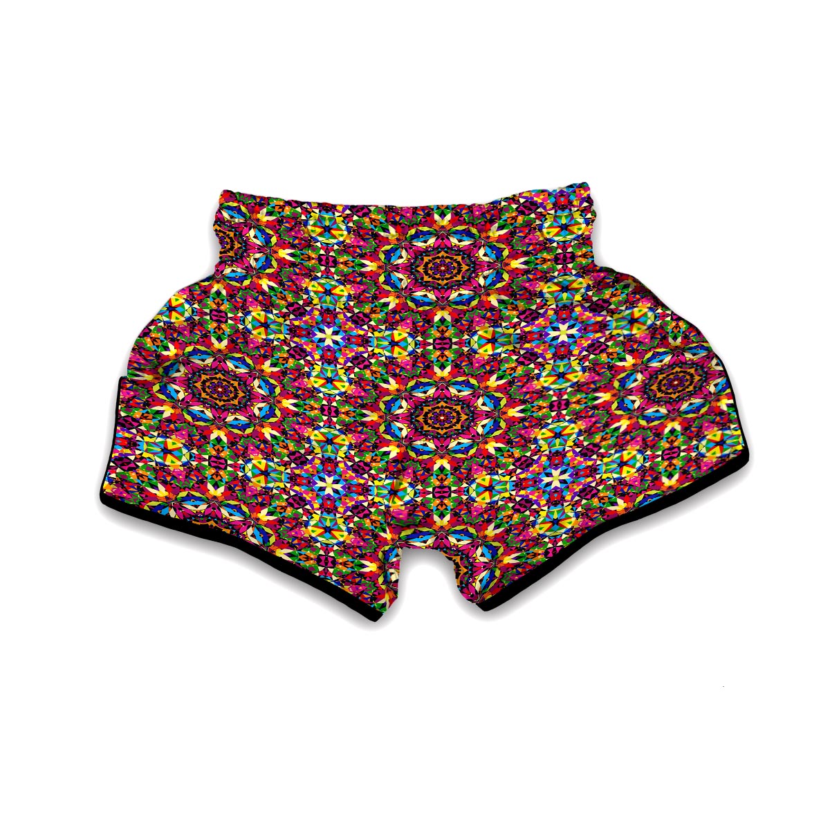 Kaleidoscope Pattern Print Muay Thai Boxing Shorts-grizzshop