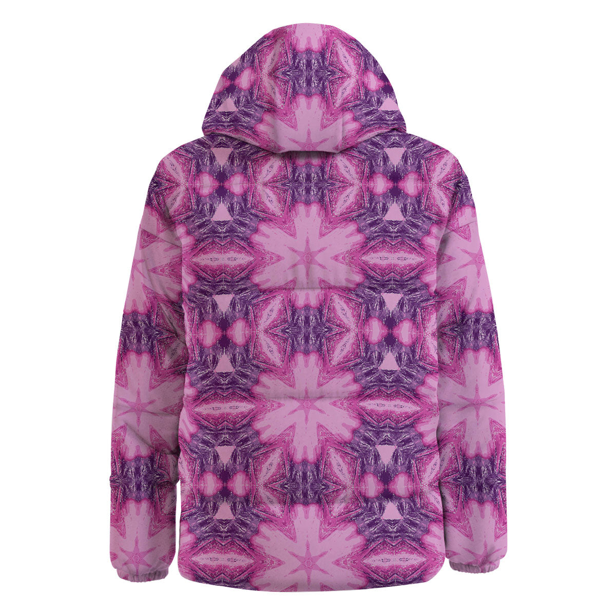 Kaleidoscope Pink Print Pattern Down Jacket-grizzshop