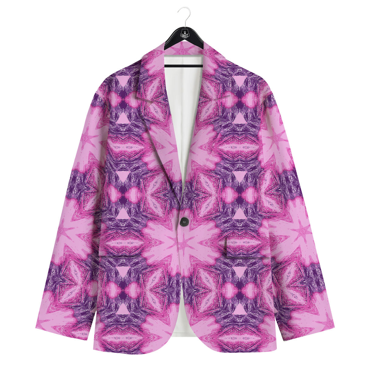 Kaleidoscope Pink Print Pattern Men's Sport Coat-grizzshop