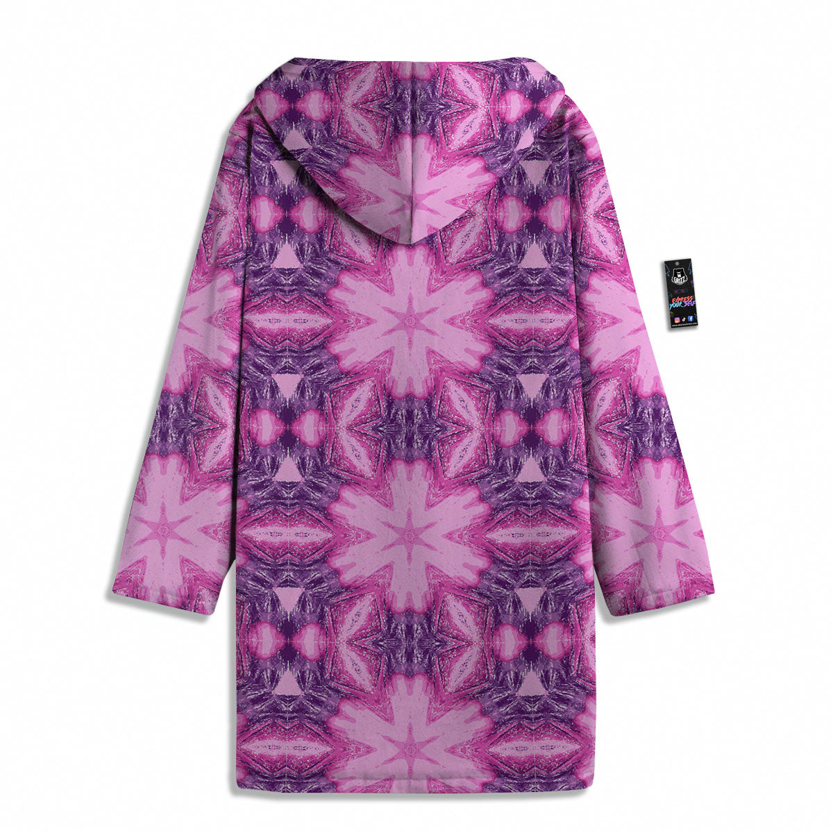 Kaleidoscope Pink Print Pattern Men's Windbreaker Jacket-grizzshop