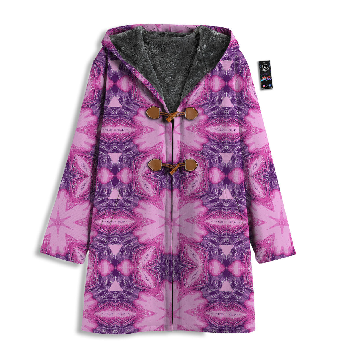 Kaleidoscope Pink Print Pattern Men's Windbreaker Jacket-grizzshop