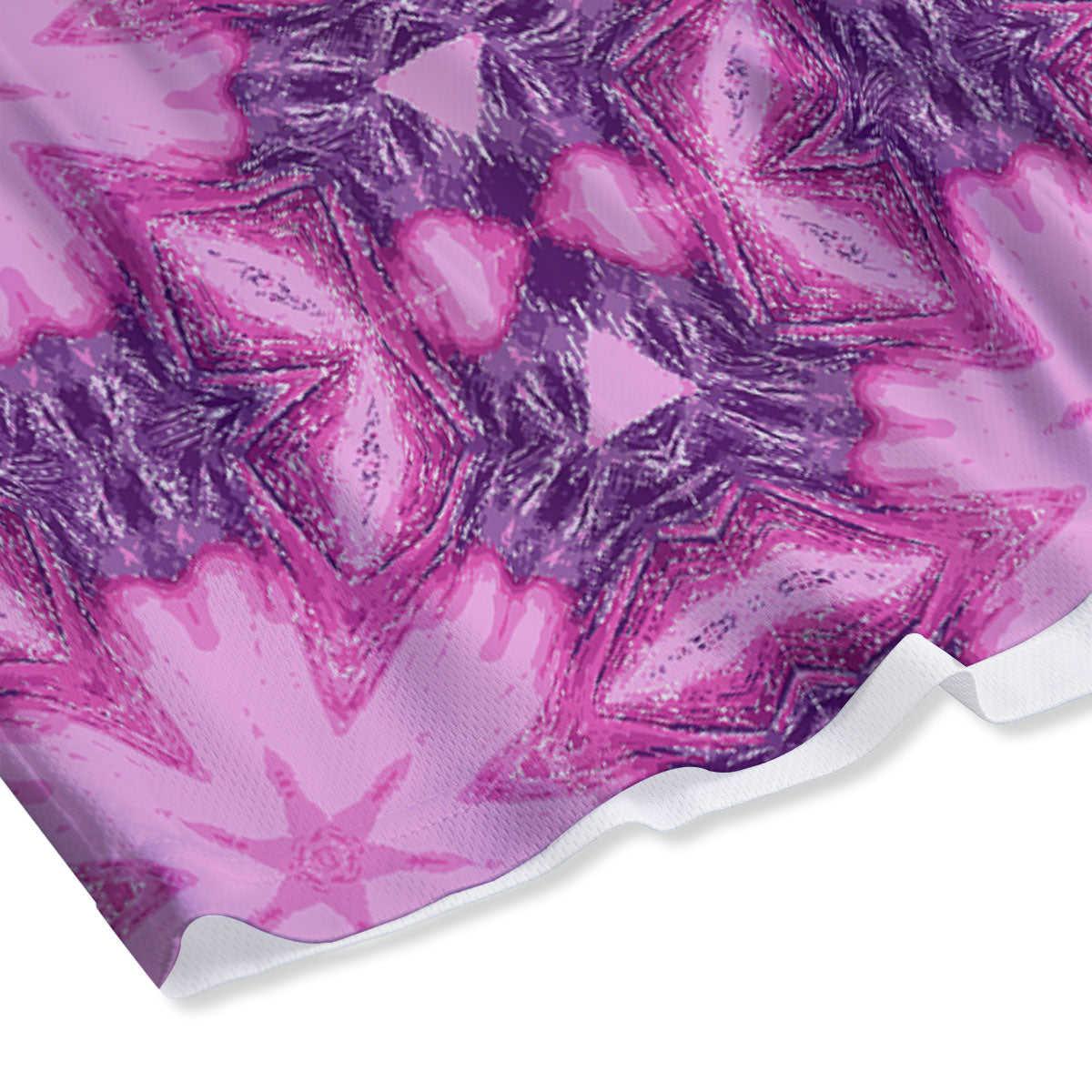 Kaleidoscope Pink Print Pattern Mesh Shorts