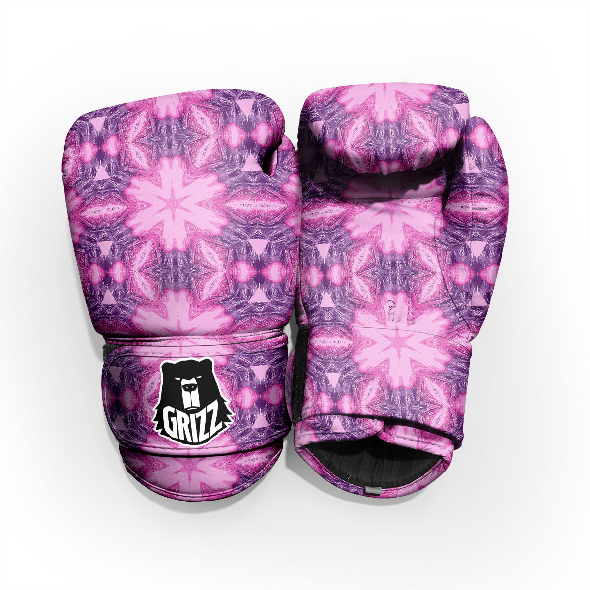 Kaleidoscope Pink Print Pattern Pro Boxing Glove
