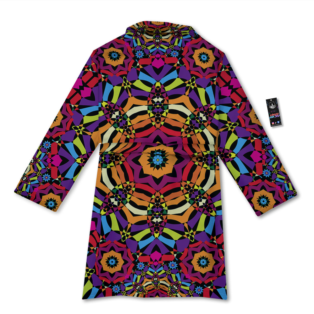Kaleidoscope Psychedelic Colorful Print Bathrobe-grizzshop