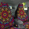 Kaleidoscope Psychedelic Colorful Print Car Seat Covers-grizzshop