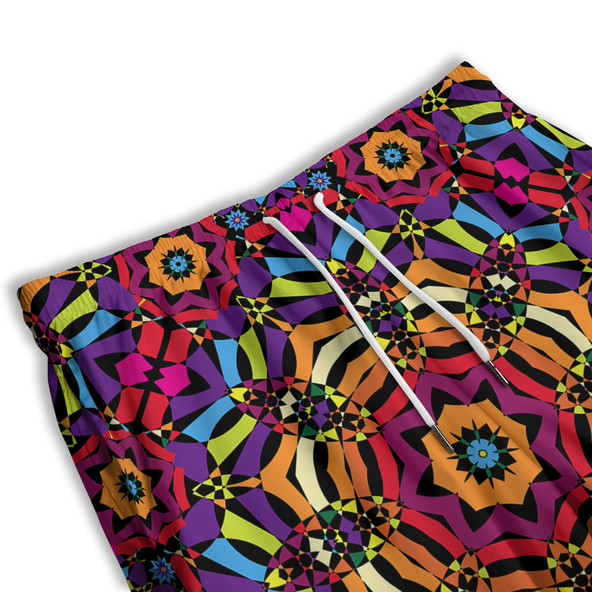 Kaleidoscope Psychedelic Colorful Print Men's Athletic Shorts