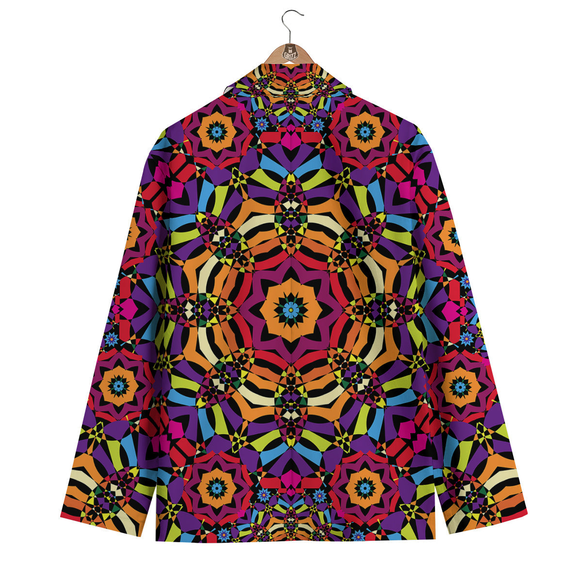 Kaleidoscope Psychedelic Colorful Print Men's Blazer-grizzshop