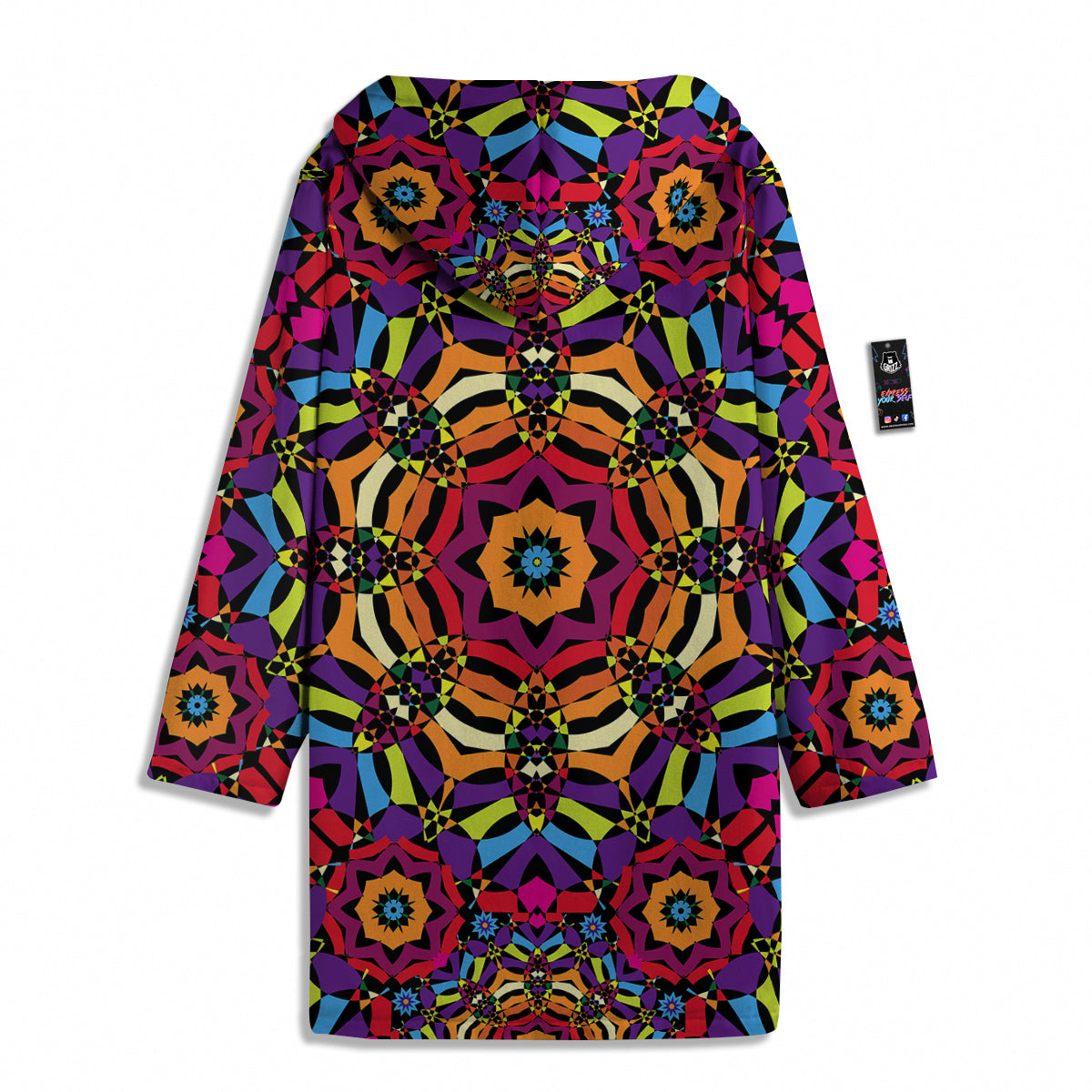 Kaleidoscope Psychedelic Colorful Print Men's Windbreaker Jacket-grizzshop