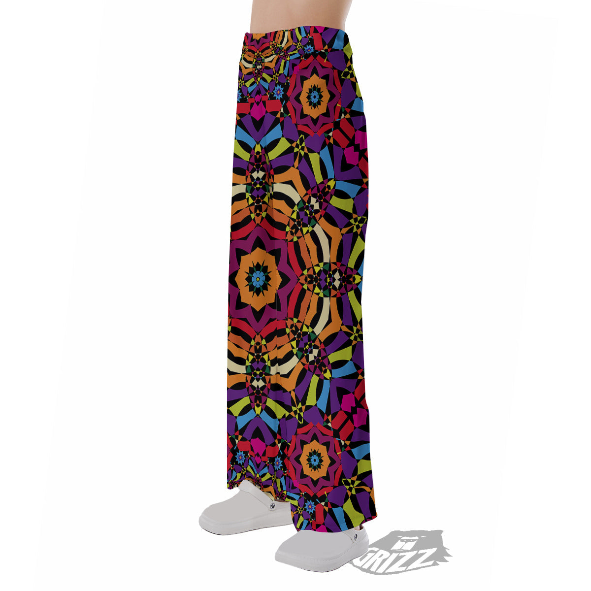 Kaleidoscope Psychedelic Colorful Print Pajama Pants-grizzshop