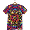 Kaleidoscope Psychedelic Colorful Print T-Shirt-grizzshop