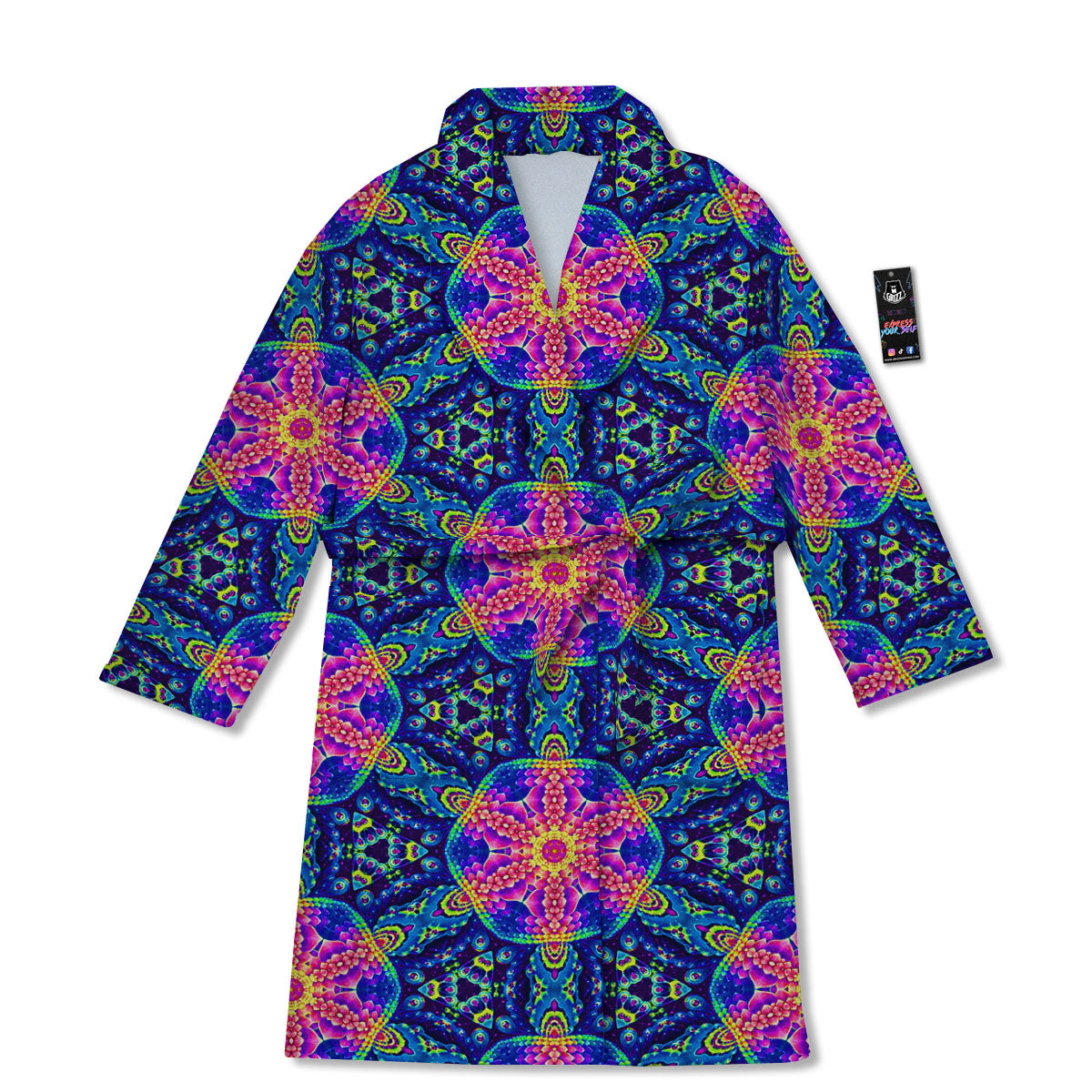 Kaleidoscope Psychedelic Print Pattern Bathrobe-grizzshop