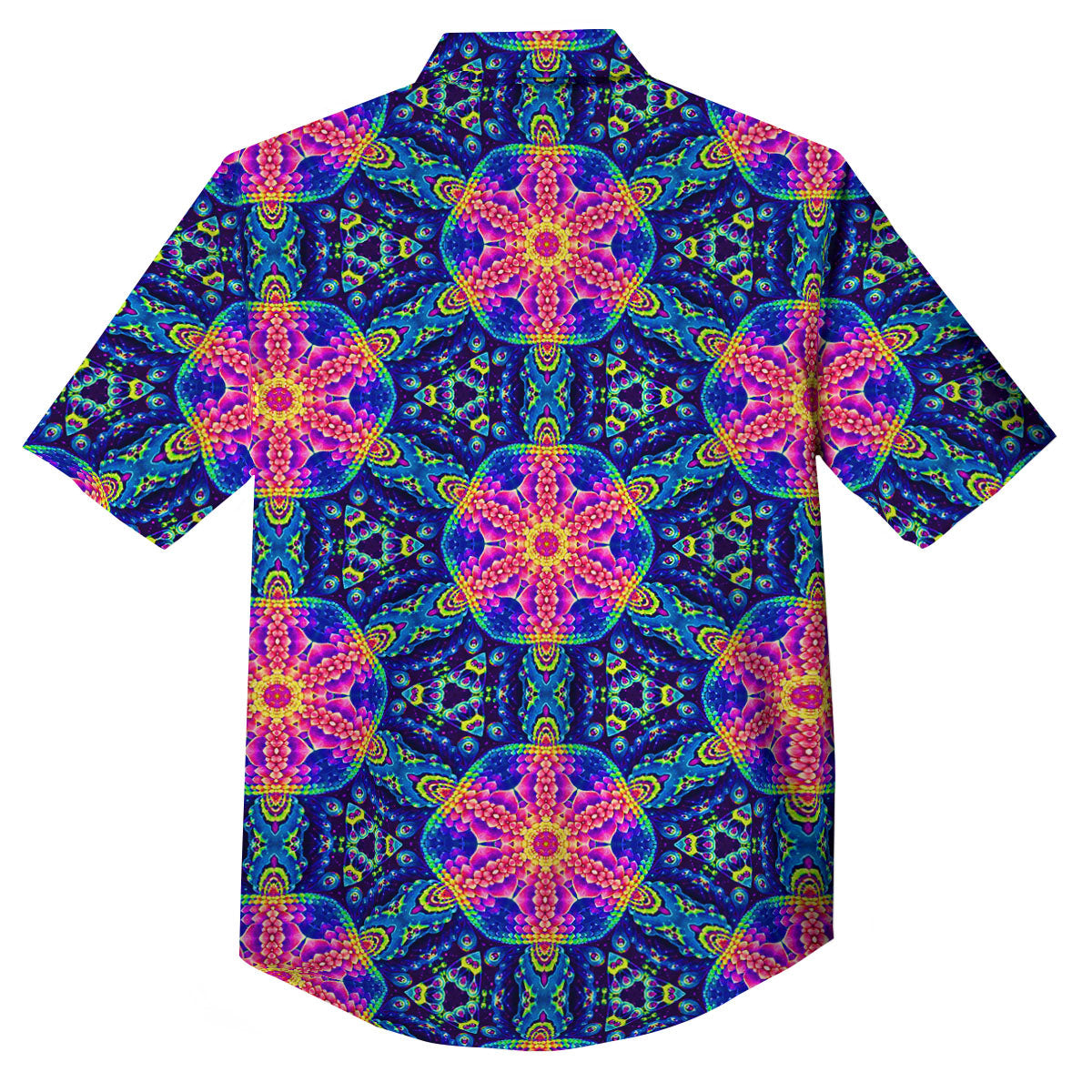 Kaleidoscope Psychedelic Print Pattern Button Up Shirt-grizzshop