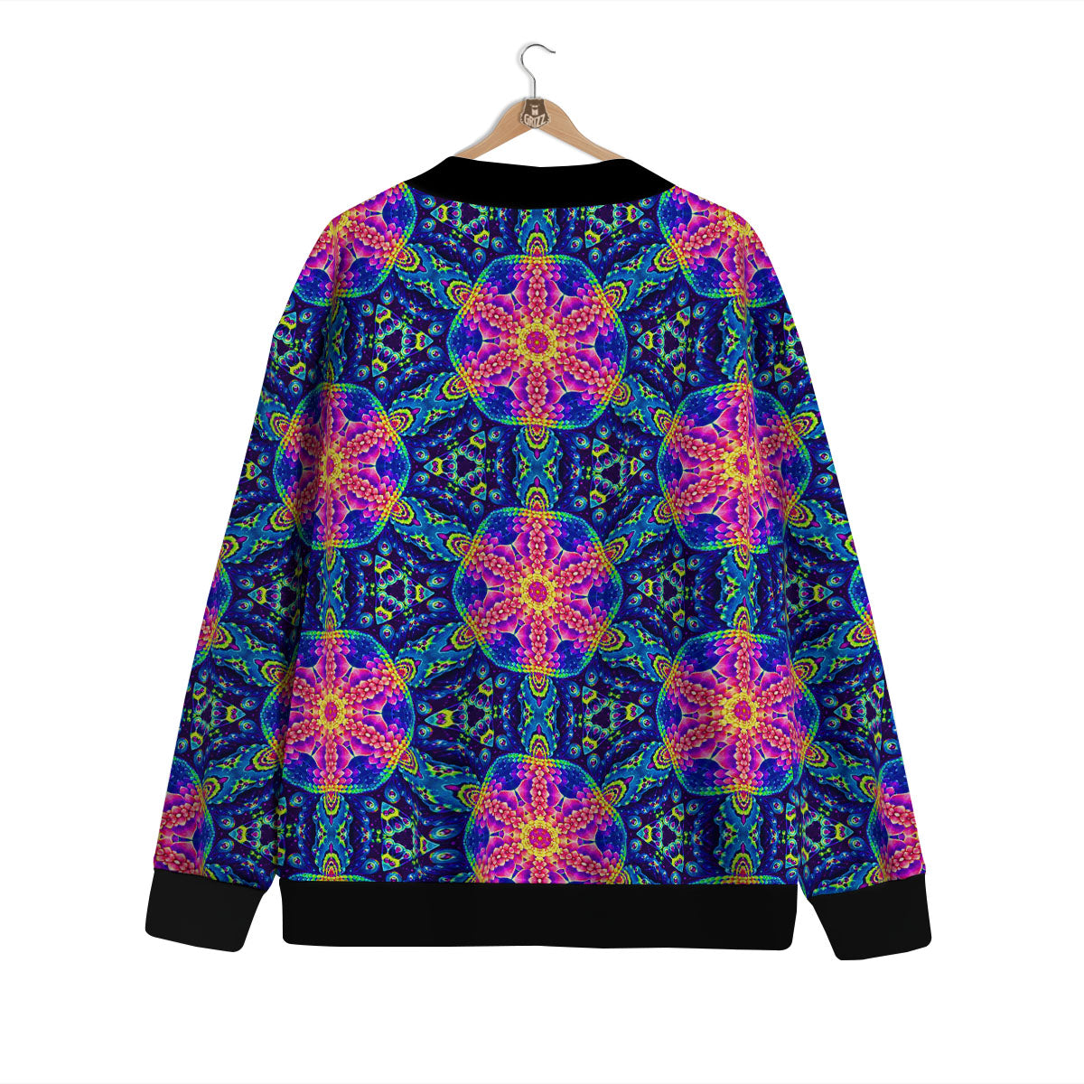 Kaleidoscope Psychedelic Print Pattern Cardigan-grizzshop