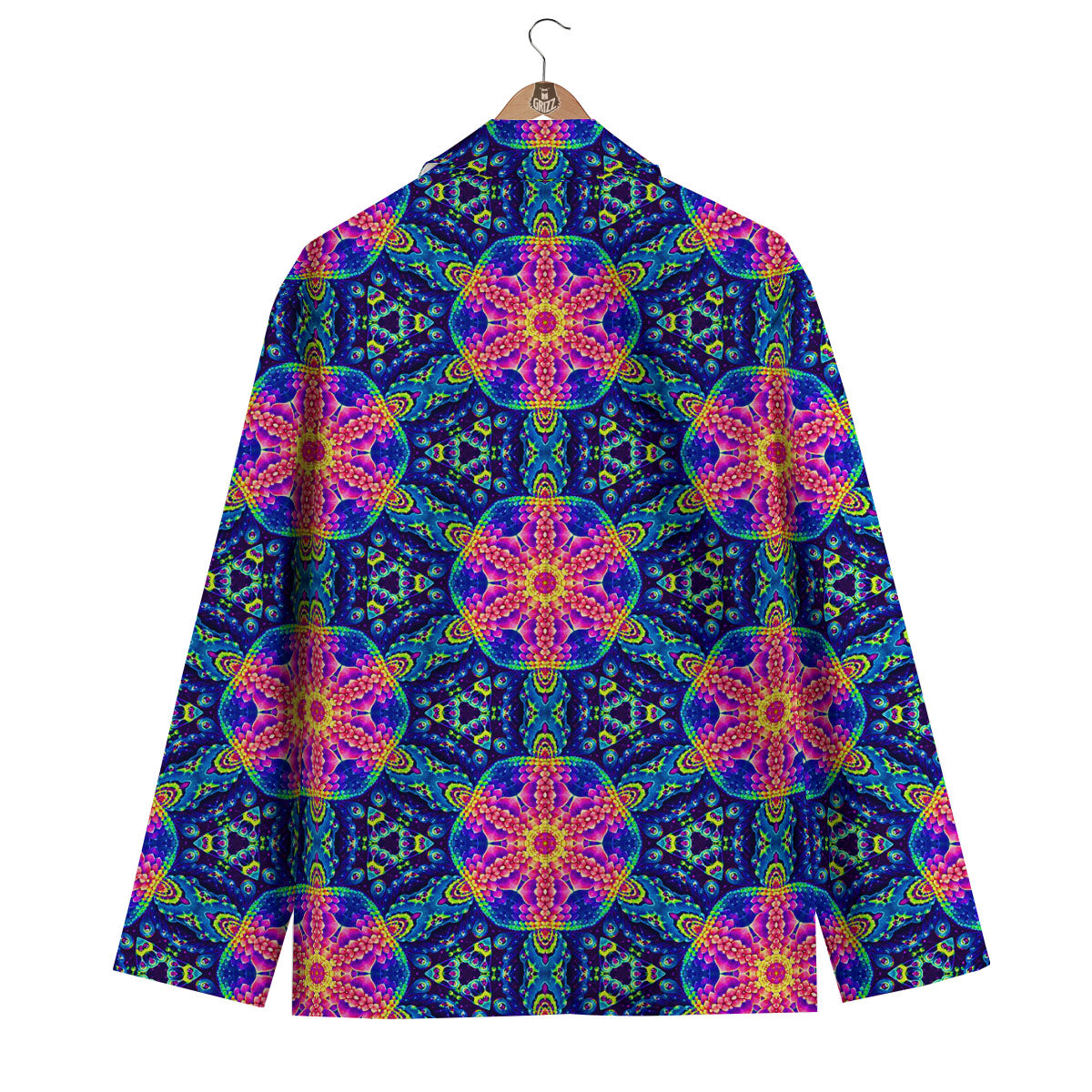 Kaleidoscope Psychedelic Print Pattern Men's Blazer-grizzshop