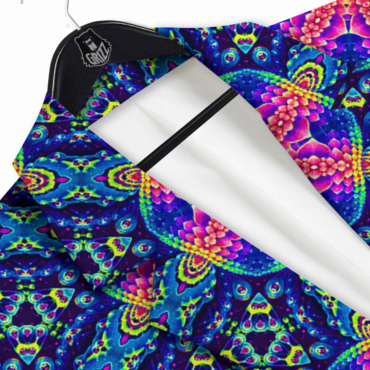 Kaleidoscope Psychedelic Print Pattern Men's Sport Coat-grizzshop