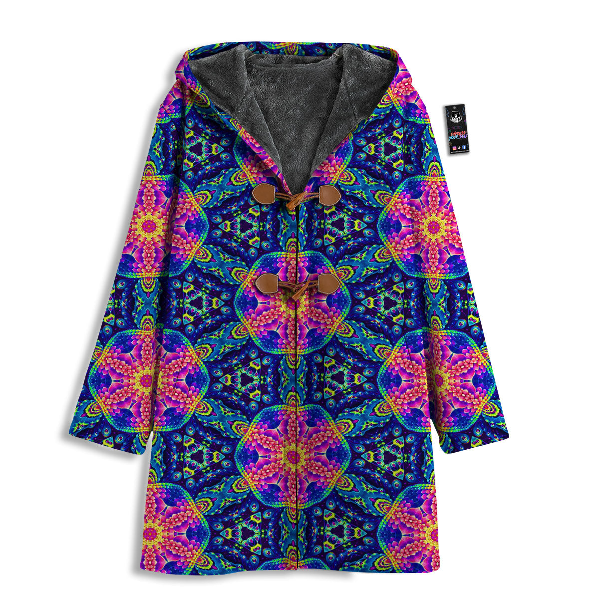 Kaleidoscope Psychedelic Print Pattern Men's Windbreaker Jacket-grizzshop
