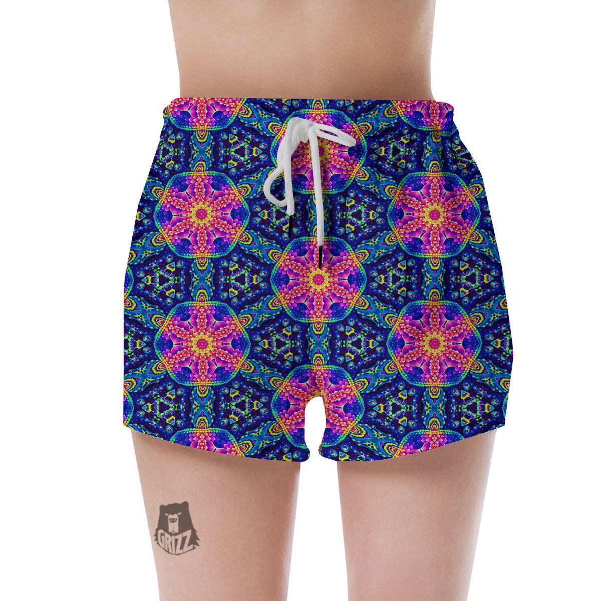 Kaleidoscope Psychedelic Print Pattern Women's Shorts-grizzshop