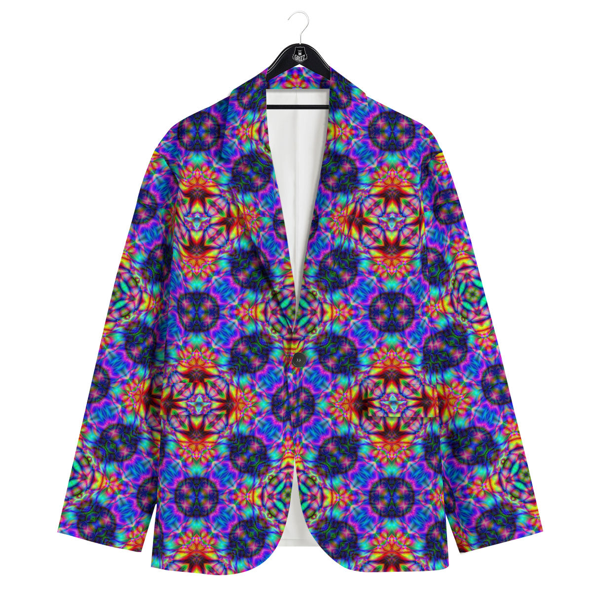 Kaleidoscope Rainbow Print Pattern Men's Sport Coat-grizzshop
