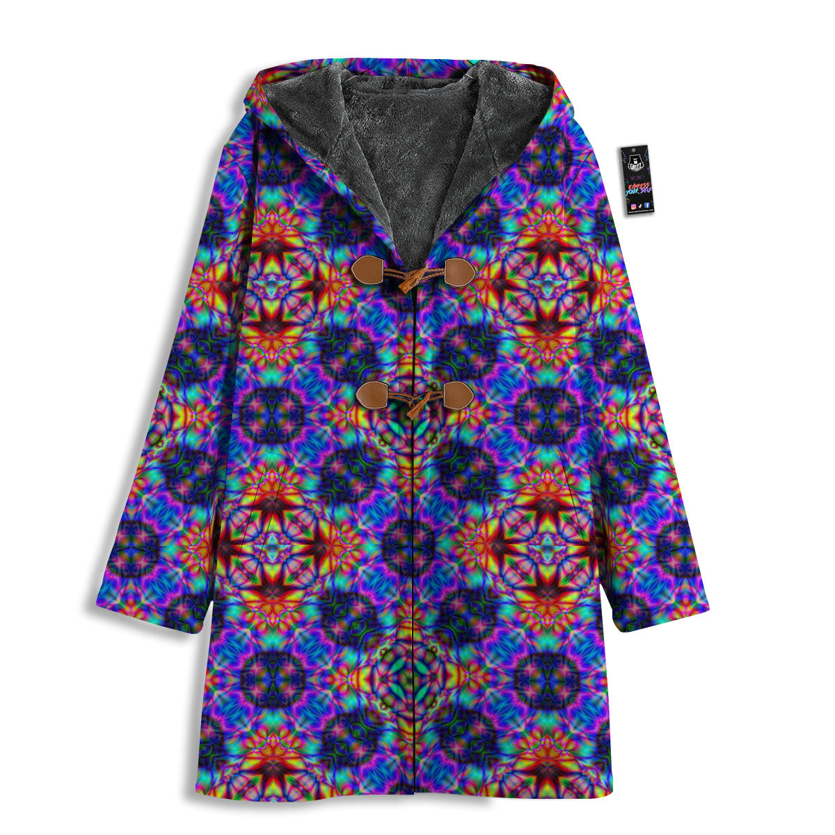 Kaleidoscope Rainbow Print Pattern Men's Windbreaker Jacket-grizzshop