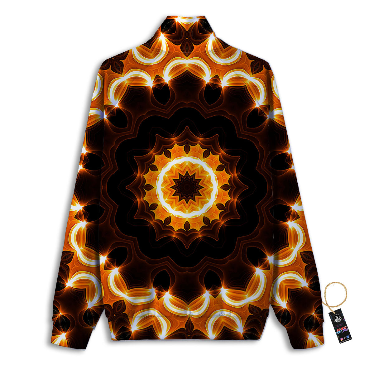 Kaleidoscope Rainbow Print Pattern Track Jacket-grizzshop