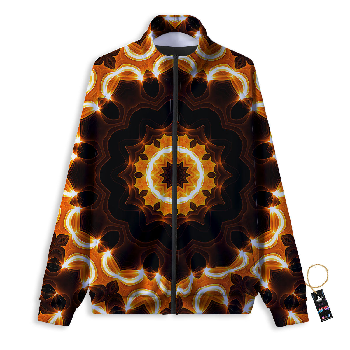 Kaleidoscope Rainbow Print Pattern Track Jacket-grizzshop