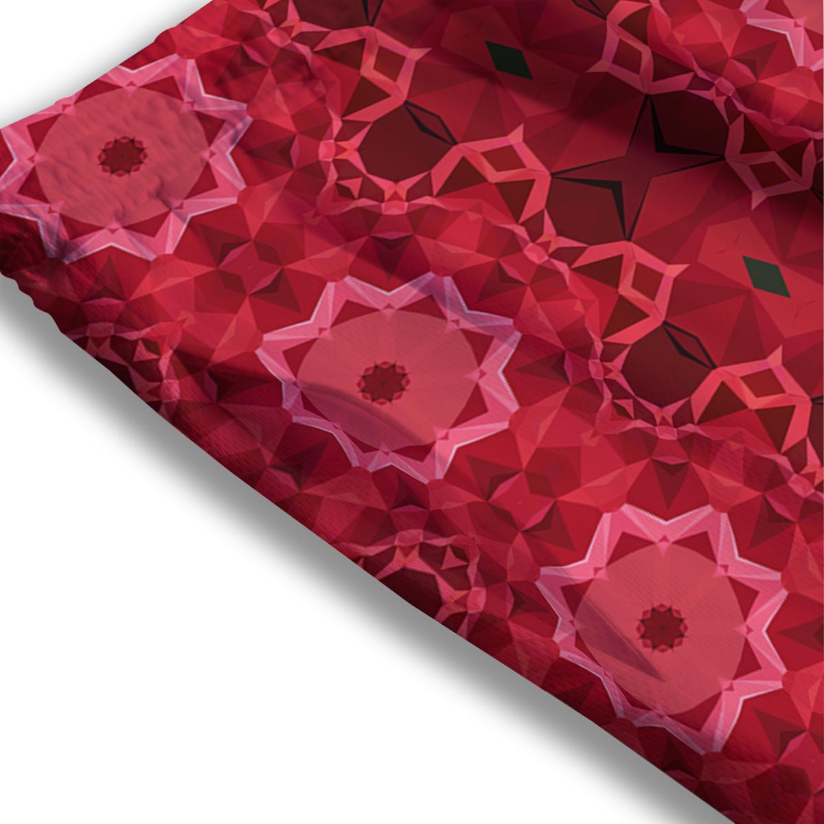 Kaleidoscope Red Print Pattern Mesh Shorts
