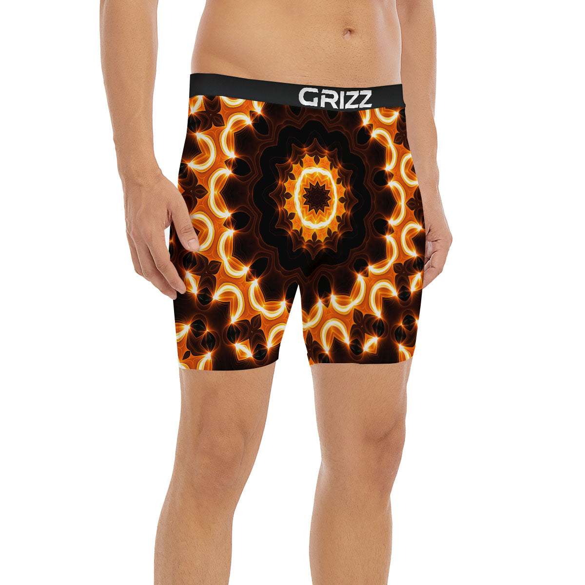 Kaleidoscope Shiny Print Boxer Briefs-grizzshop