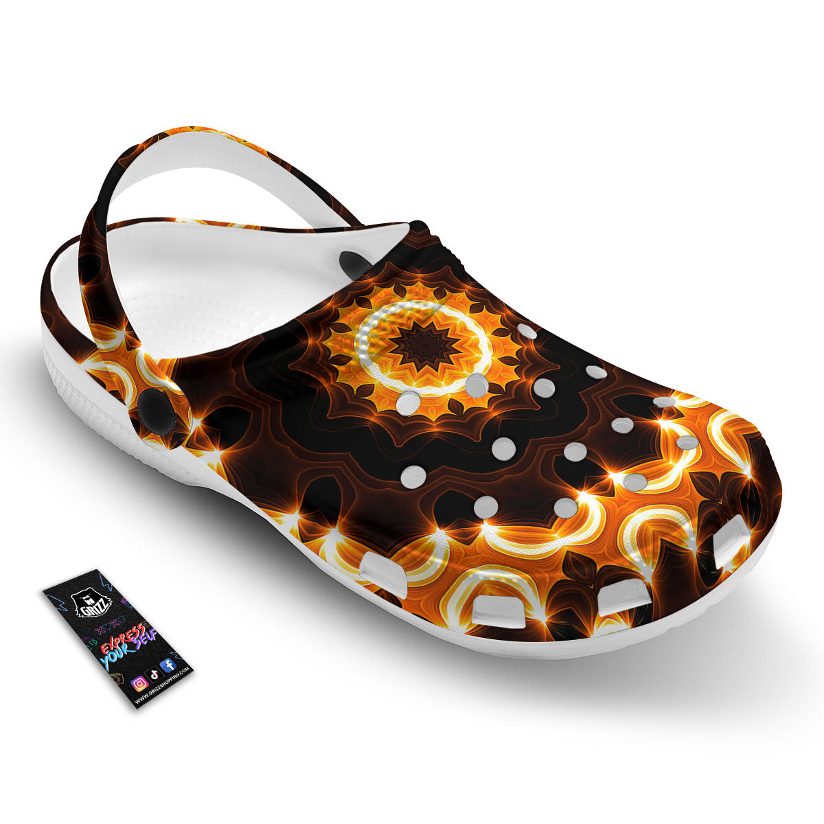 Kaleidoscope Shiny Print Clog-grizzshop