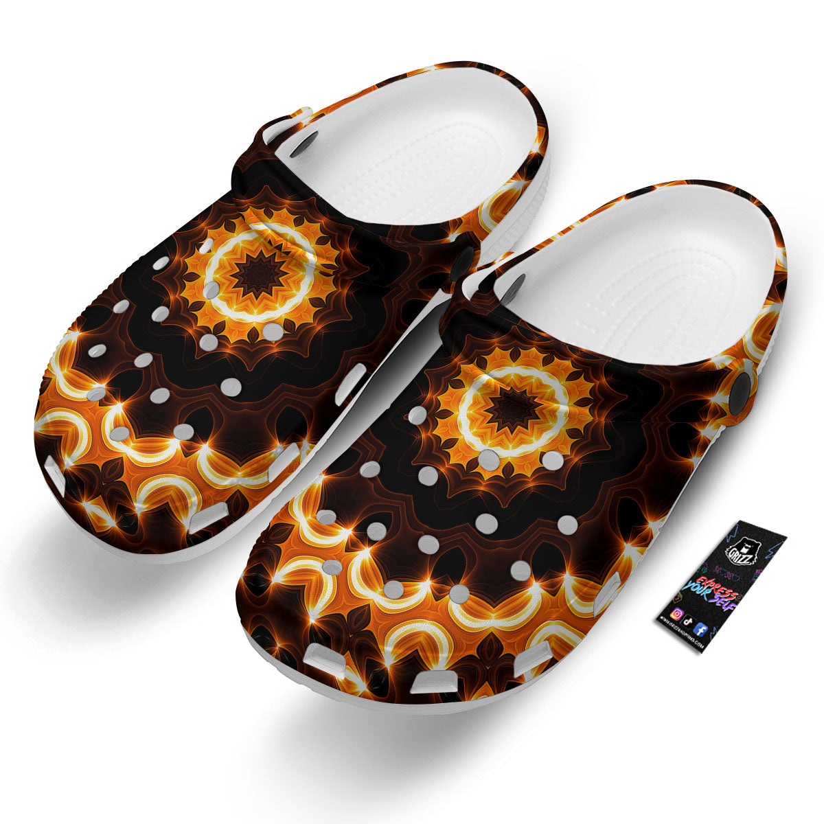Kaleidoscope Shiny Print Clog-grizzshop