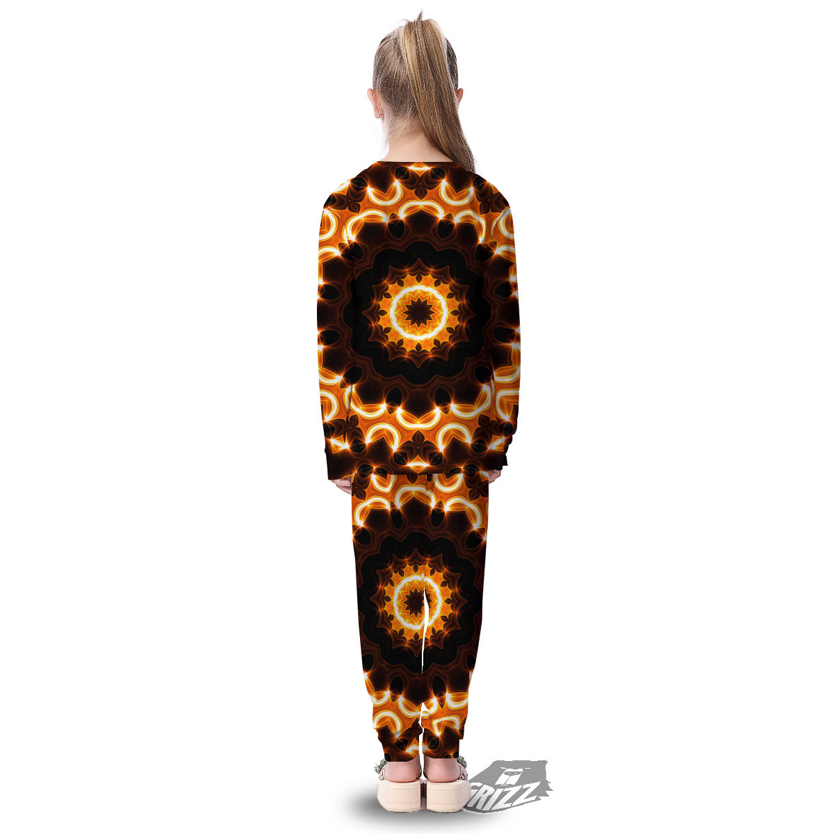Kaleidoscope Shiny Print Kid's Pajamas-grizzshop