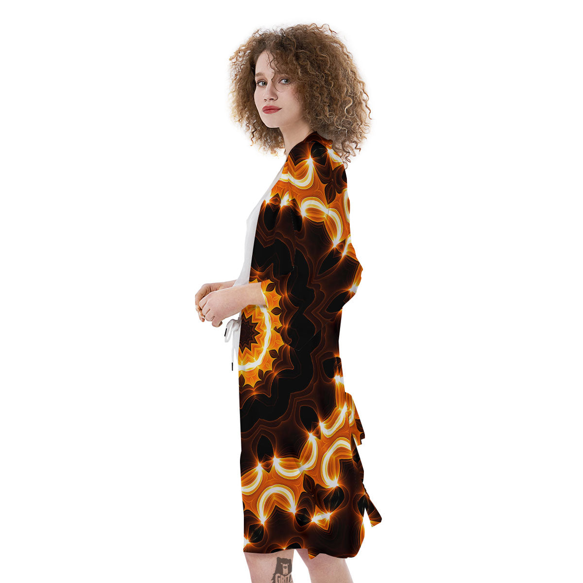 Kaleidoscope Shiny Print Kimono-grizzshop