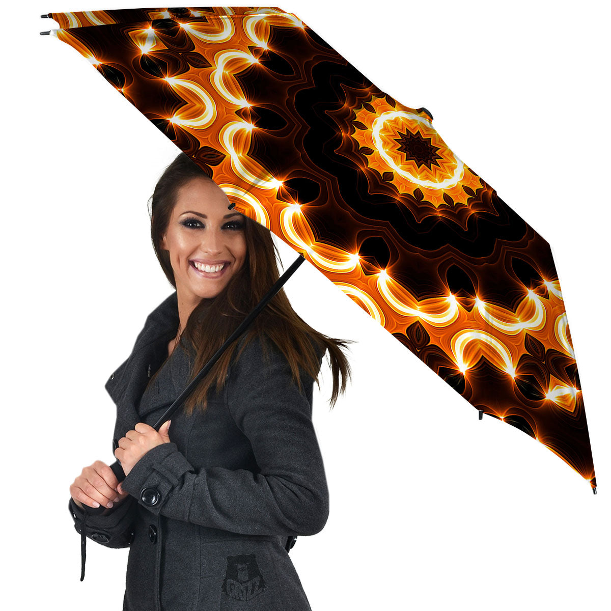 Kaleidoscope Shiny Print Umbrella-grizzshop